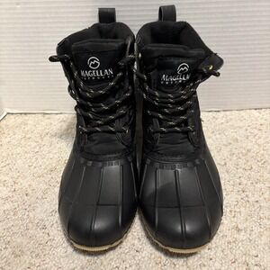 Magellan Outdoors Quilted Lace Up Duck Boots Women Size 8 Waterproof Black